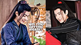 [The Untamed] Wei Wuxian || Xiao Zhan getting his makeup done [behind the clips]