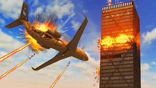 Realistic Plane Shootdowns & Crashes 18 😱 Teardown