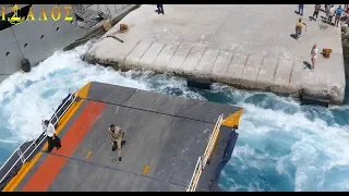 Blue Star Naxos - Αδυναμία πρόσδεσης στη Σχοινούσα και επανάληψη της προσέγγισης!