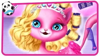 Cat Hair Salon Birthday Party - Kitty Haircut Care Games for Kids and Children