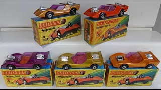 Matchbox Superfast MB4e Gruesome Twosome Model & Box Information inc Pre Production