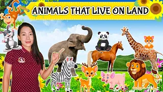 ANIMALS THAT LIVE ON LAND AND THEIR SOUND 🔊 | INTERACTIVE SCIENCE Lesson For Kids