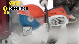 Сравнительный тест алмазных отрезных дисков для бензорезов FIT&STIHL