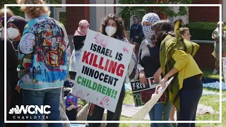 UNC Charlotte students protest against Israel's actions in Gaza