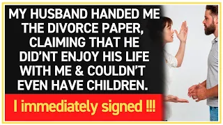 My husband came home and handed me the divorce paper