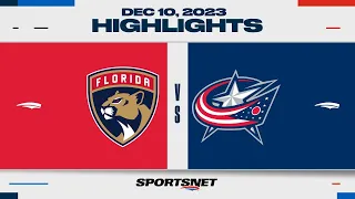 NHL Highlights | Panthers vs. Blue Jackets - December 10, 2023