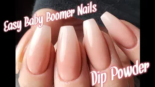 HOW TO: Baby Boomer Nails with Dip Powder ~ Easy Layered Scrub Ombre Method