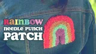 Make a Rainbow Punch Needle Patch + Needle Punch Tips