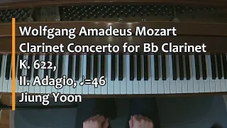 Piano Part- Mozart, Clarinet Concerto for Bb Clarinet, K.622, II. Adagio (♩=46)