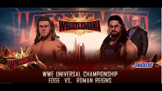 WWE2k20 Roman Reigns Vs Edge Universal Championship Match