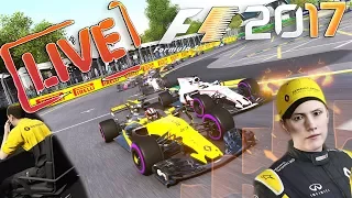 F1 2017 - СТРИМ КАРЬЕРА ЗА ДЕВУШКУ В РЕНО #1