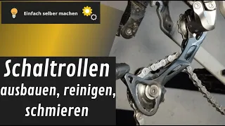 Schaltrollen vom Schaltwerk ausbauen, reinigen, schmieren / Shimano / Fahrrad / E-Bike