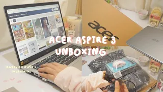 aesthetic laptop unboxing 💻 acer aspire 3 🧸l peachmallows