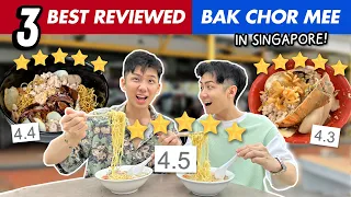 3 BEST REVIEWED BAK CHOR MEE (Minced Meat Noodles) IN SINGAPORE!!!