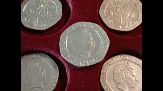 20 PENCE COINS FROM 1982 TO 2022 INCLUDING THE DATELESS 20 PENCE COIN