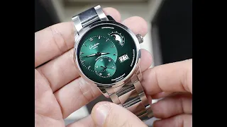 (Op.47) Glashütte Original 格拉蘇蒂原創 PanoMaticLunar Green Dial 綠面偏心月相開箱 -- 淺談朗格與格拉蘇蒂原創的細節差異