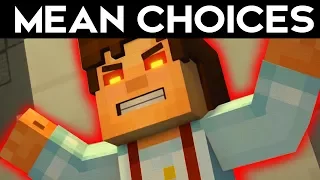 MEAN WORST CHOICES Minecraft Story Mode Season 2 Episode 5 Funny Moments Alternative Choices