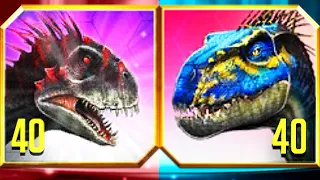 MAX SCORPIOS REX VS INDORAPTOR GEN 2 🌍 Jurassic World: The Game - (New Dinosaur-Hybrid Battles)