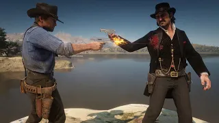 Arthur vs Dutch NPC Battle | NPC vs NPC | Red Dead Redemption 2 Mods