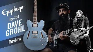 FOO FIGHTERS! Epiphone Dave Grohl DG-335 Pelham Blue Semi Hollow Guitar Review