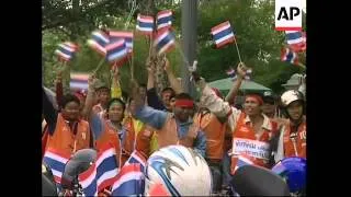Thaksin supporters hold rally ahead of his speech