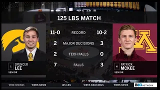 Spencer Lee (Iowa) VS Patrick McKee (Minnesota)