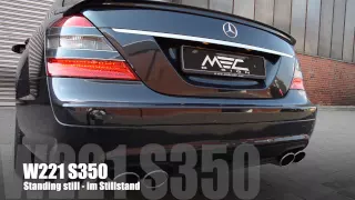 MEC Design Mercedes W221 S350 Exhaust - Earthquake Version