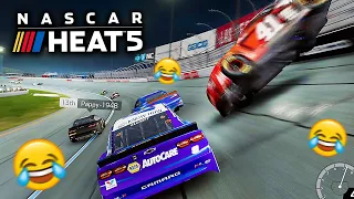 PLAYING NASCAR HEAT 5 CAREER MODE! + ONLINE CHAOS!