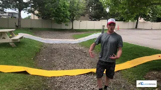 Water Filled Flood Tubes. Flood Barrier experiments using a liner