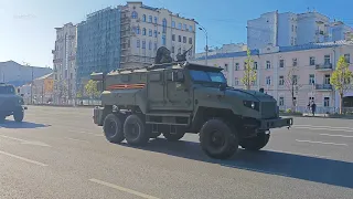 Москва. Генеральная репетиция 07.05.2023  Техника входит в город.