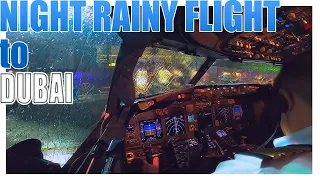 Pilot stories: Boeing 737 night and rainy flight to Dubai