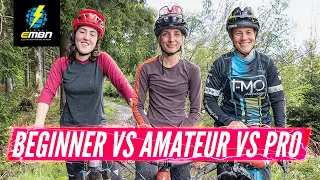 How Fast Is A World Champion Mountain Biker? | Beginner Vs Amateur Vs Pro