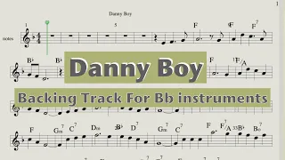 Danny Boy Backing Track / Score sheet for Bb instruments