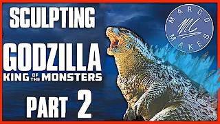 How to Sculpt GODZILLA KING OF THE MONSTERS - DIY Godzilla Figure Tutorial PART 2