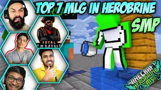 TOP 7 MLG in Herobrine Smp 🔴 techno gamerz, gamerfleet, chapati gamer,andreobee,Bixu,Khatarnak ishan