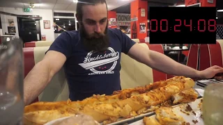 4FT HOT DOG CHALLENGE: Man Vs  Dog 2 - Dog Harder @ Huckleberry's Diner, York