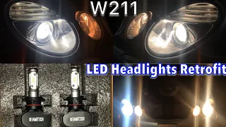 W211 Mercedes-Benz E350 LED Headlight Retrofit