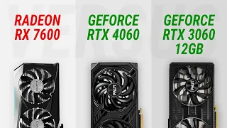 Radeon RX 7600 vs RTX 4060 vs RTX 3060 12GB w/ Core i9-13900KF: Test in 8 games at 1080p/1440p