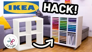 DIY IKEA Hack – Kallax modified to 45 shades paper rack [4K]