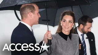 Kate Middleton Gets Shielded From The Rain By Prince William As They Visit Holocaust Memorial