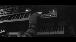 During this time | A Rhodes piano, Moog Matriarch, and Monomachine track