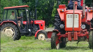 ✩ 🇵🇱  Zdążyć przed burzą.. Oporowe koszenie 2 Ciągniki ! C330M , T-25 😍