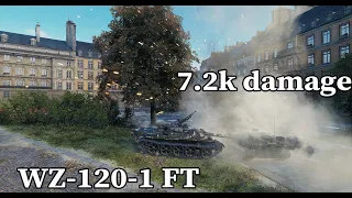 World of Tanks WZ-120-1 FT - Ace Tanker - 7200 damage 8 kills