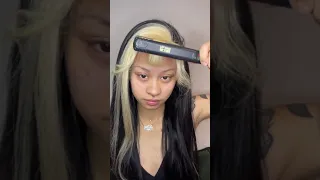 Gorgeous 😍😍 Blonde skunk stripe wig straight haie 24in