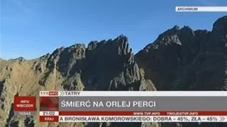 Śmiertelny wypadek w Tatrach (TVP Info, 19.06.2013)
