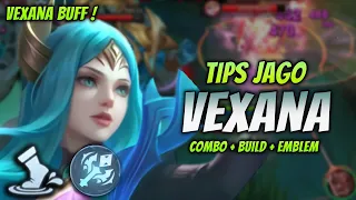 CARA MAIN VEXANA BUFF ! BUILD & EMBLEM VEXANA TERBARU 2024 ! | VEXANA MID LANE GAMEPLAY