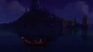 Disney Tangled Rapunzle and Flynn on the boat