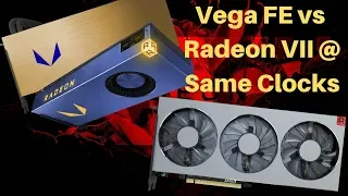 Radeon VII vs Vega Frontier Comparison @ same Clocks