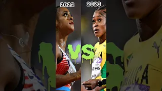 Sha'carri 🇺🇸 vs Elaine 🇯🇲 in 2022 vs 2023 Success| Who will win the 2023 Diamond League? #shorts