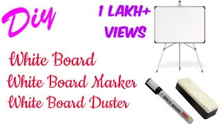 Making Whiteboard, White Board Marker and Duster at home | Crafting world